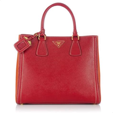 prada saffiano bicolor tote bag